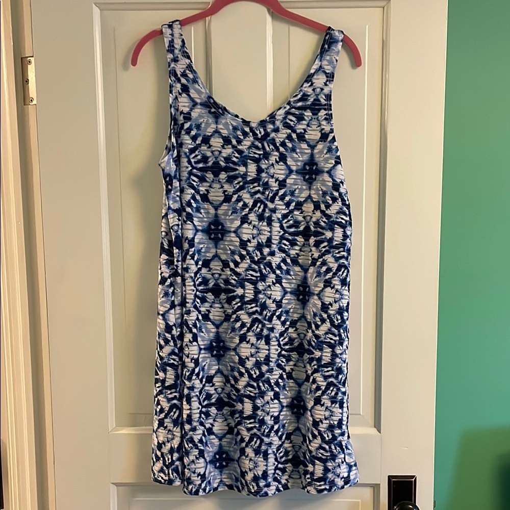 NWT Blue and White Sleeveless Cover Up